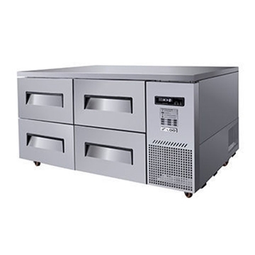 تصویر از یخچال میزکار استیل در کشویی